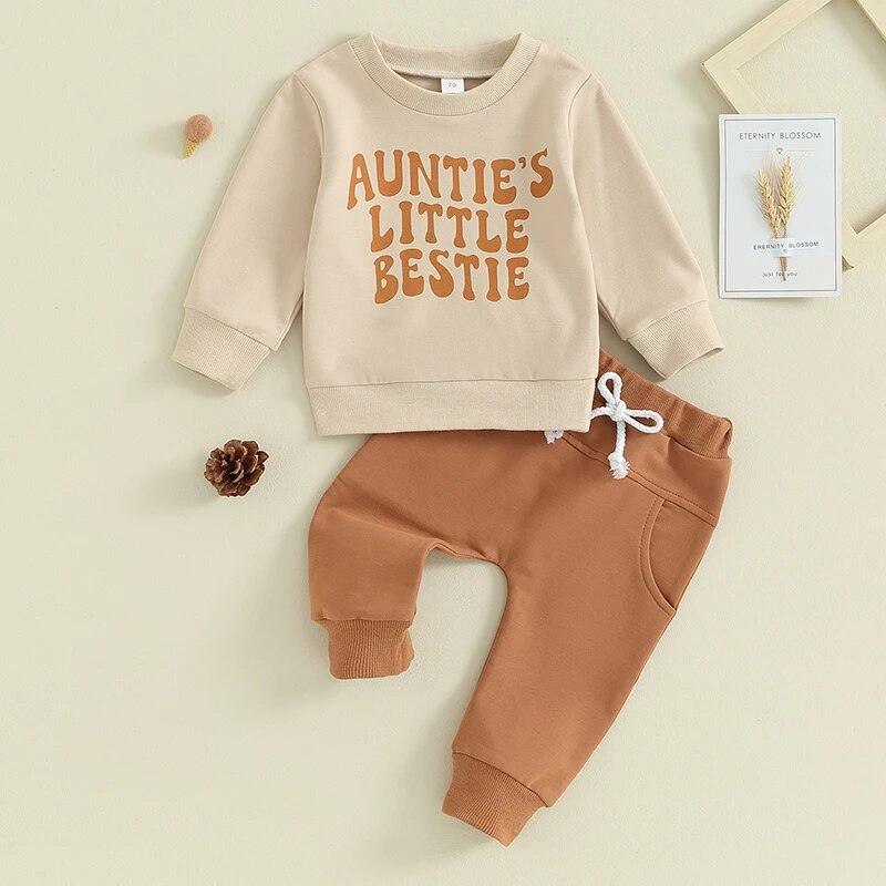 Auntie's Little Bestie Jogger Set - Shop Baby Boutiques 