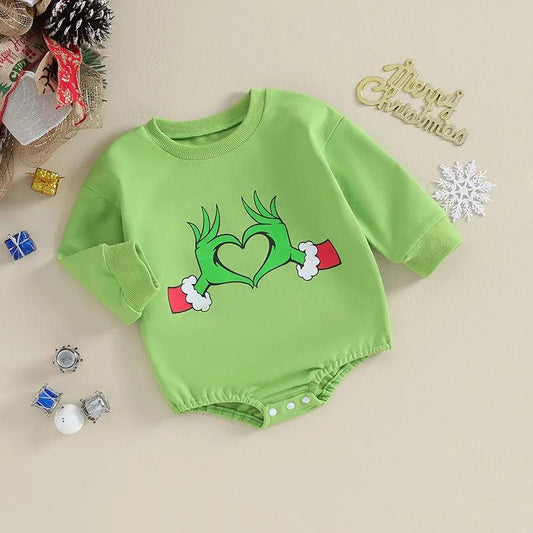 Baby Christmas Grinch Sweatshirt - Shop Baby Boutiques 