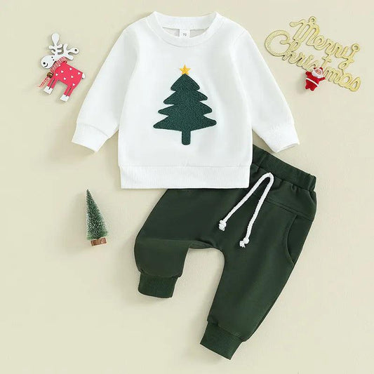 Baby Christmas Tree Jogger Set - Shop Baby Boutiques 