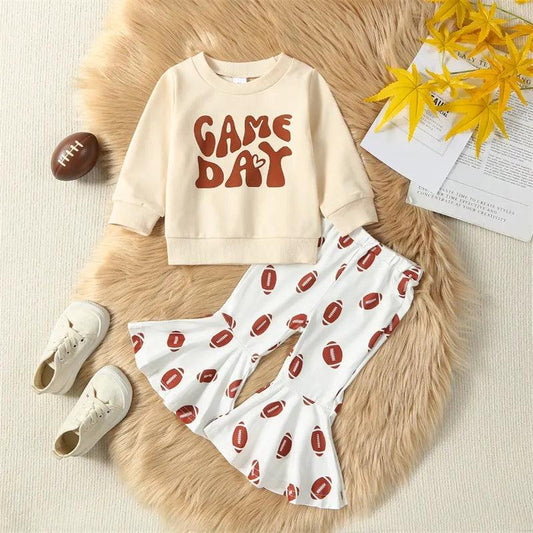 Baby Game Day Flared Pants Outfit - Shop Baby Boutiques 