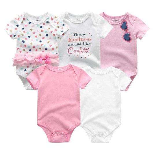 Baby Girl Newborn Cotton "Pretty In Pink" Stylish Onesies - Shop Baby Boutiques 