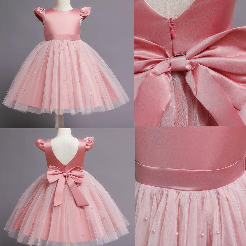 Blush Pink Tulle Flower Girl Dress - Shop Baby Boutiques 