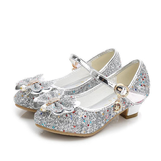 Bow Tie Mary Jane Glitter Princess Shoes - Shop Baby Boutiques 