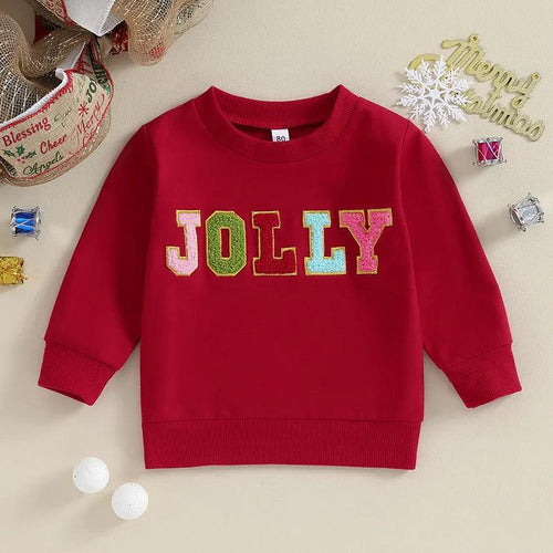 Christmas Jolly Sweatshirt Romper - Shop Baby Boutiques 