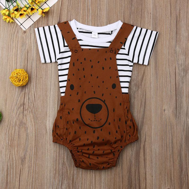 Cute Bear Overalls Outfit-Shop Baby Boutiques