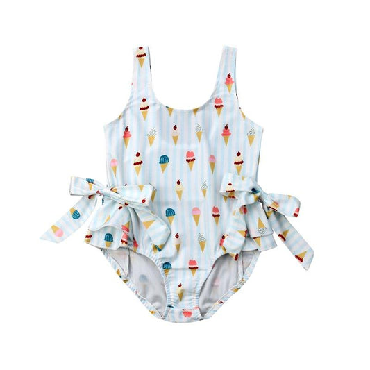 Cute Ice Cream Bows Swimsuit-Shop Baby Boutiques