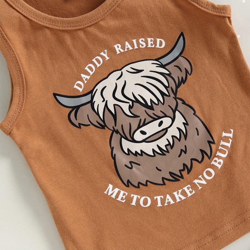 Daddy Raised Me To Take No Bull Set - Shop Baby Boutiques 