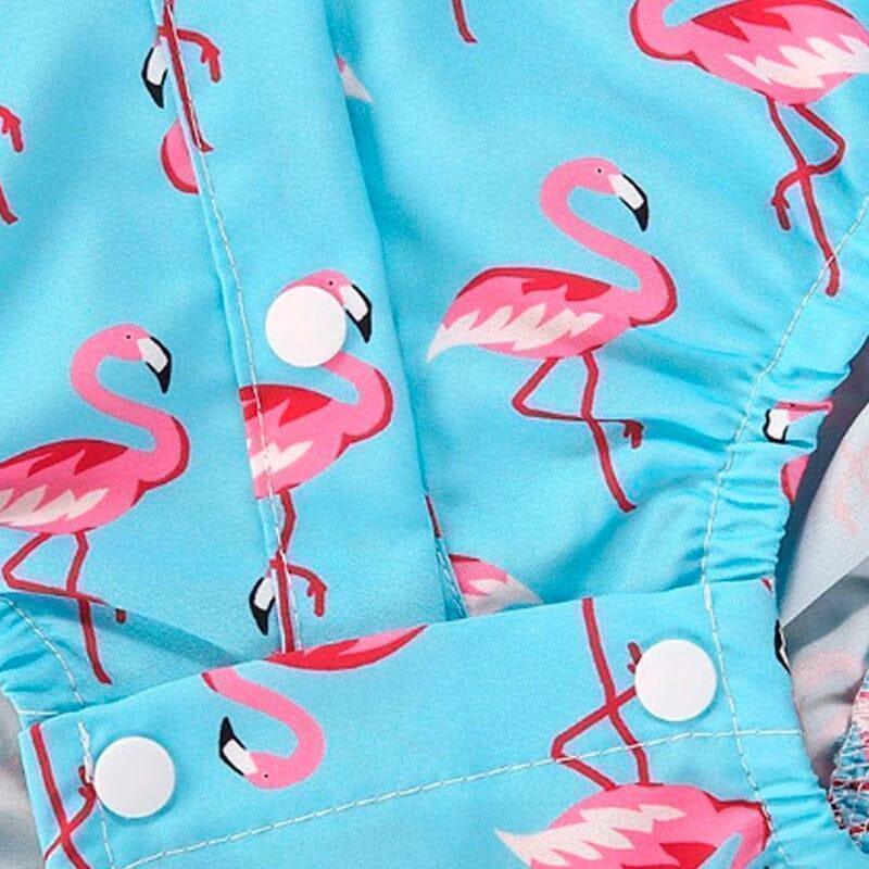Flamingo Bow Tie Boys Romper - Shop Baby Boutiques 