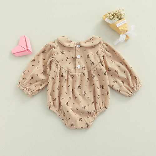 Girls Long Sleeve Corduroy Romper-Shop Baby Boutiques