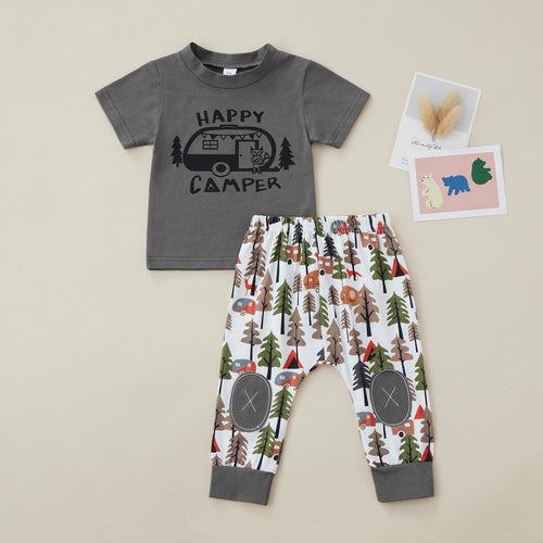 Happy Camper Short Sleeve 2PC Outfit - Shop Baby Boutiques 