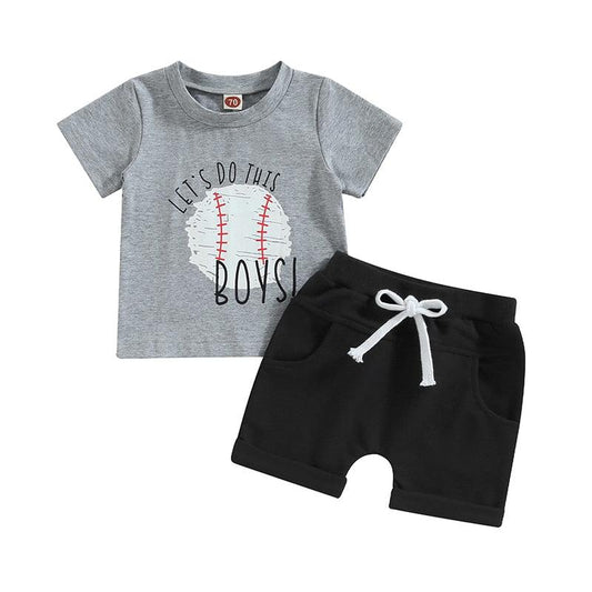 "Let's Do This" Boys 2PC Baseball Short Set_Shop Baby Boutiques