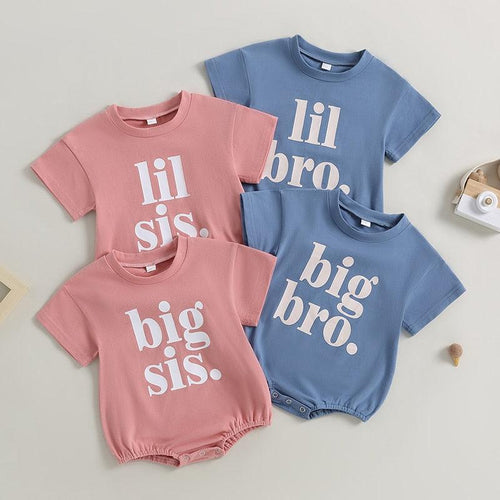 Little Big Bro Little Big Sis Oversized Romper - Shop Baby Boutiques 