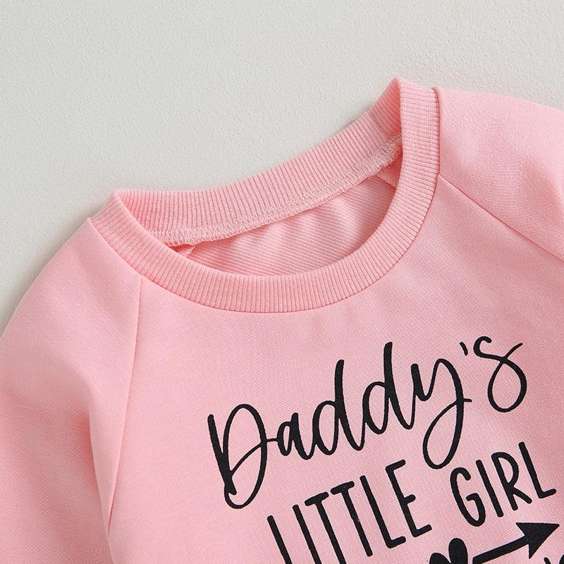 Long Sleeve Daddy Letter Print Pullover Top & Pant Set-Shop Baby Boutiques