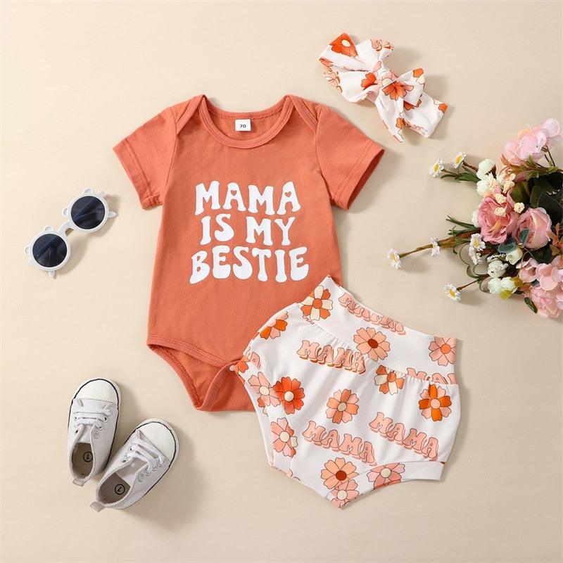 Mama Is My Bestie Floral Set - Shop Baby Boutiques 