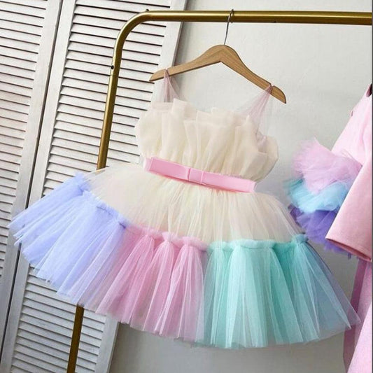 Pastel Belted Tutu Dress-Shop Baby Boutiques