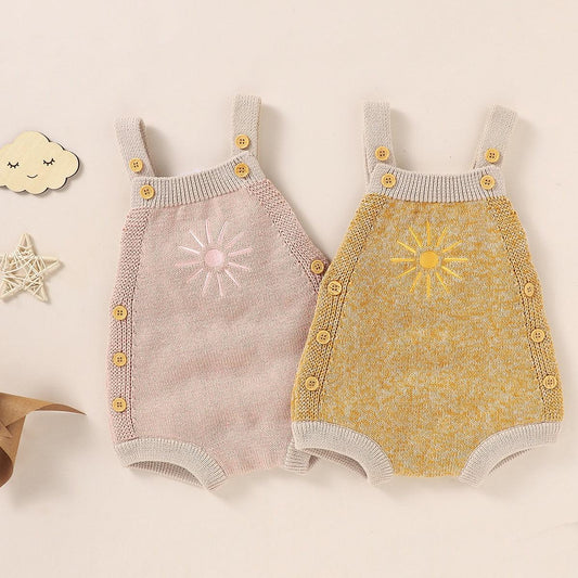 Retro Knitted Daisy Romper - Shop Baby Boutiques 