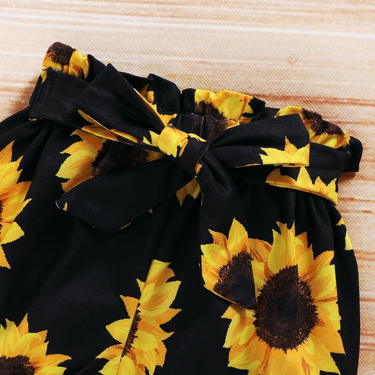 Short Sleeve Sunflower Outfit - Shop Baby Boutiques 