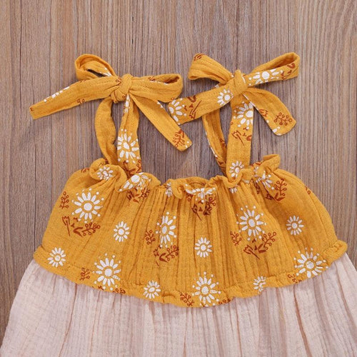 Spaghetti Strap Boho Flower Dress - Shop Baby Boutiques 