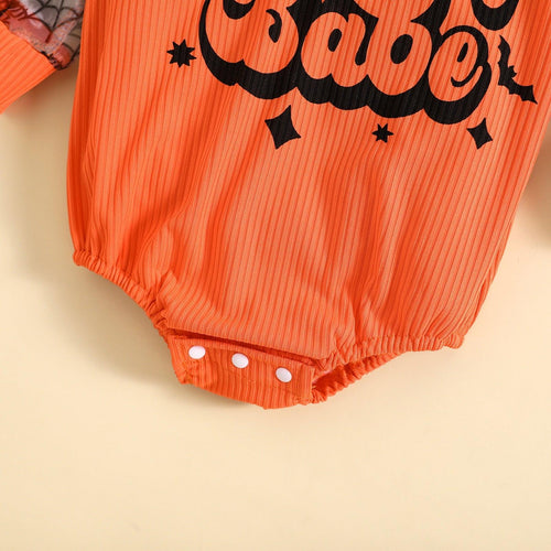 Spooky Babe Contrast Romper-Shop Baby Boutiques