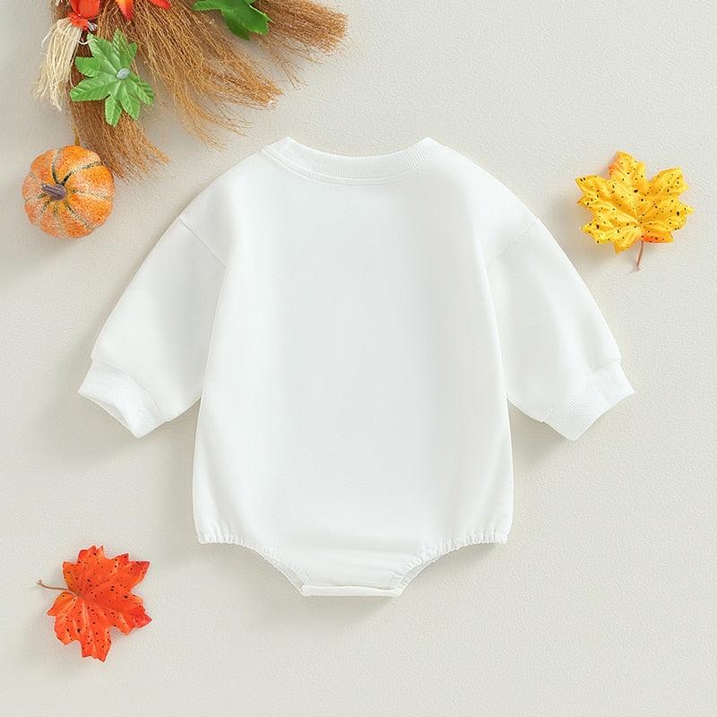 Stay Spooky Long Sleeve Ghost Romper - Shop Baby Boutiques 