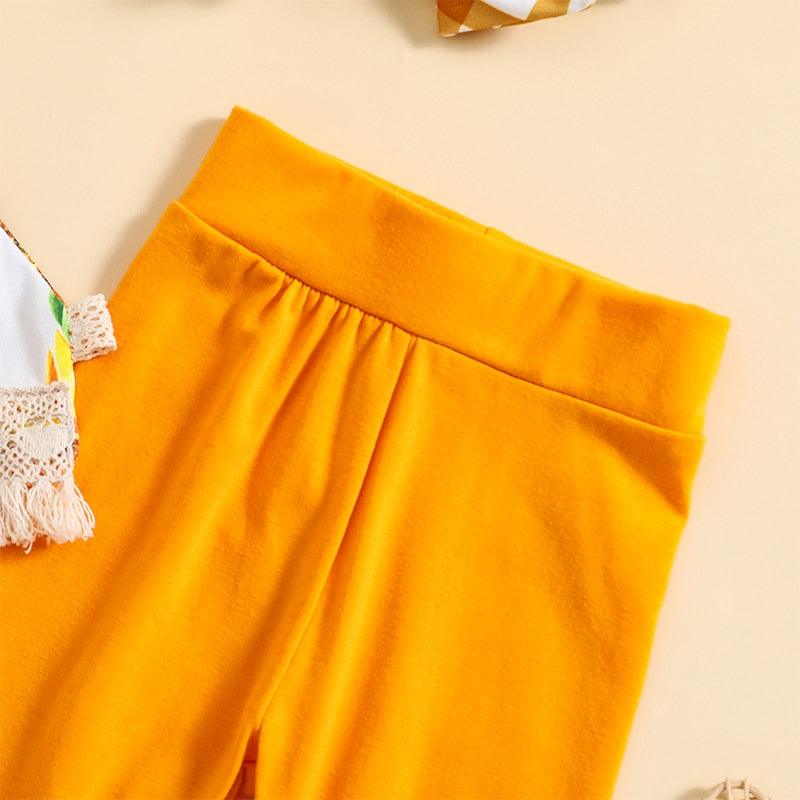 Sunflower Flared Pants Outfit - Shop Baby Boutiques 