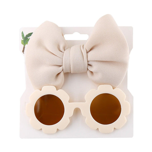 Sunflower Sunglasses Bow Hairband Set - Shop Baby Boutiques 