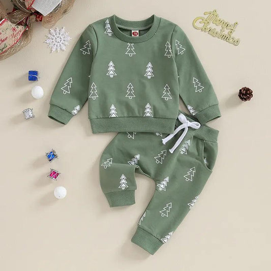 Toddler Christmas Tree Clothing Set - Shop Baby Boutiques 