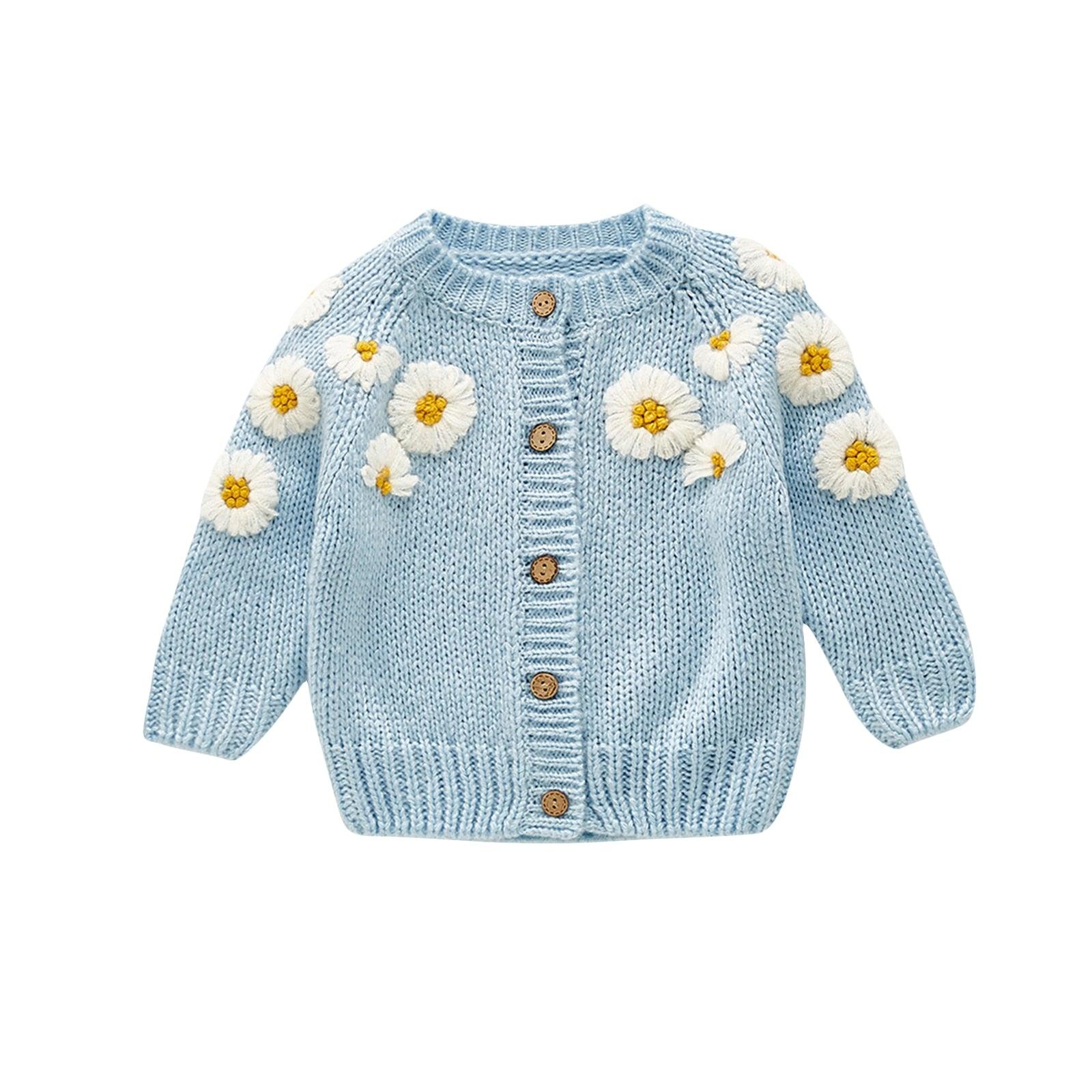 Toddler Daisy Knit Cardigan-Shop Baby Boutiques