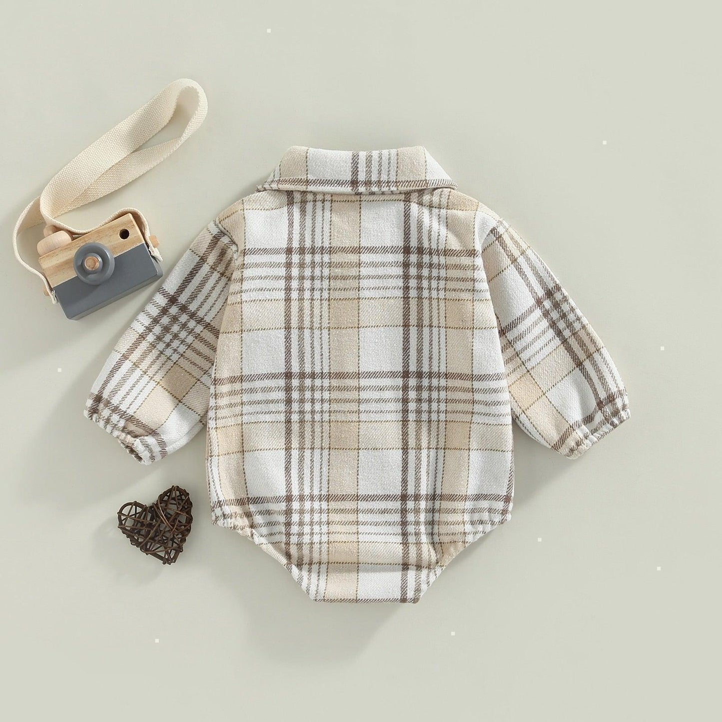 Toddler Oversized Plaid Flannel Jumpsuit Romper - Shop Baby Boutiques 