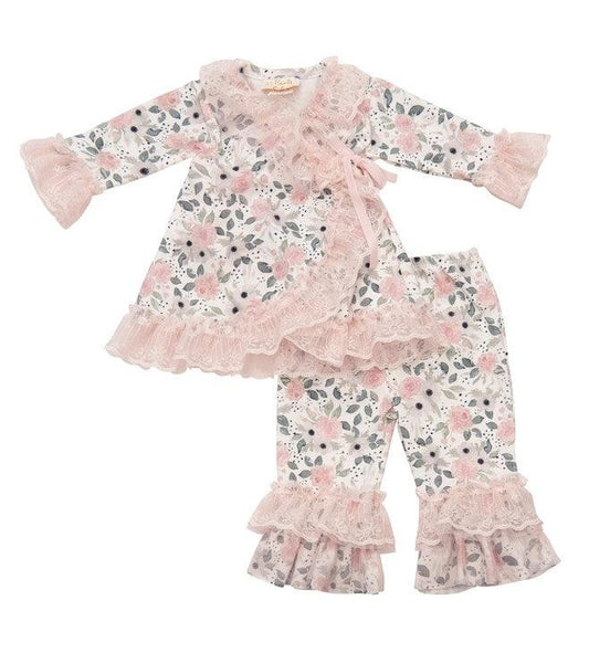 Watercolor Bloom Kimono Set - Shop Baby Boutiques 