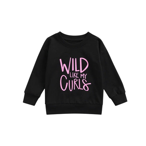 Wild Like My Curls Long Sleeve Top - Shop Baby Boutiques 